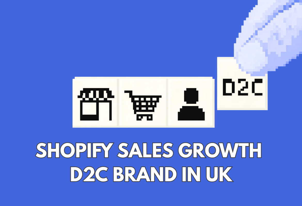 Shopify dashboard showing 743.5K total sales for a UK D2C brand
