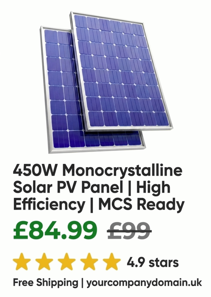 globalppc solar pv panel shopping feed | Global PPC |uk based paid marketing agency